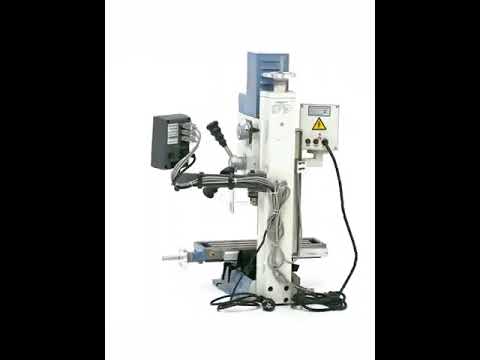 Perceuse-fraiseuse Bernardo KF 16 Vario avec afficheur digital 3 axes DT 40 – capacité de perçage Ø 16 mm, capacité de fraisage Ø 50 mm, table 400 × 120 mm, tête inclinable -90°/+90°, moteur 0,5 kW, 230V monophasé, poids 60 kg