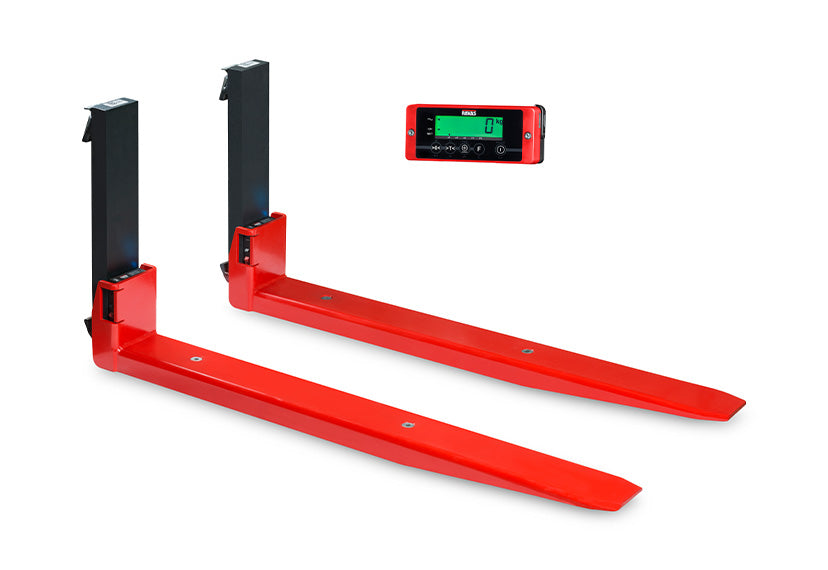 Fourches pèse-marchandises sans fil RAVAS iForks-32 – plug & weigh, Li-ion, capacité jusqu'à 5.000 kg